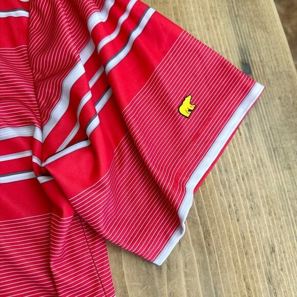 Jack Nicklaus Golf Shirt Mens Red Striped  Size L‎ Like NEW - Picture 5 of 6